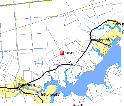Bayboro, NC (28515) map