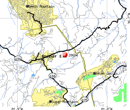 Banner Elk, NC (28604) map