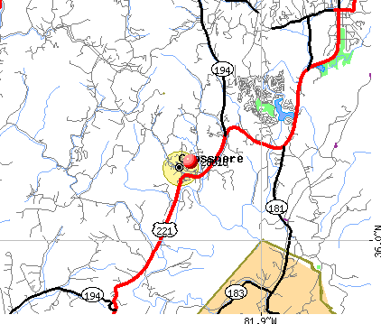 Crossnore, NC (28616) map