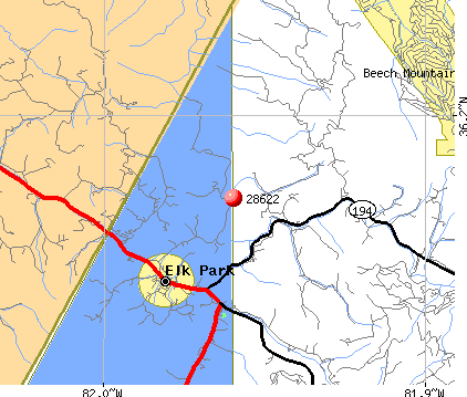 Elk Park, NC (28622) map