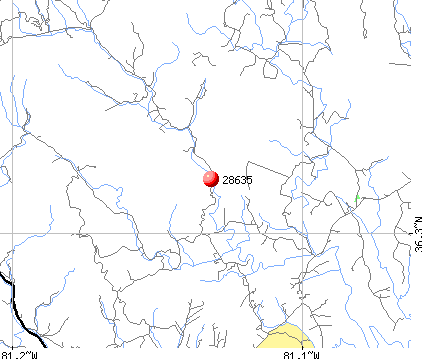 Hays, NC (28635) map