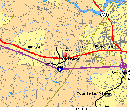 Hildebran, NC (28637) map