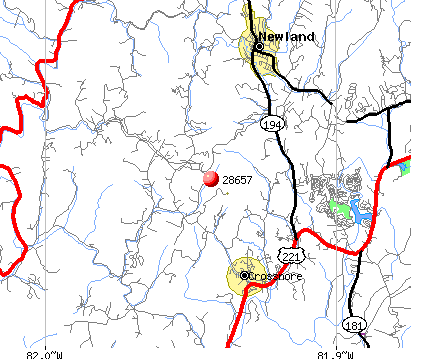 Newland, NC (28657) map