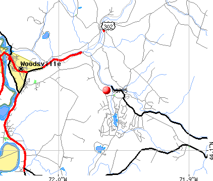 Woodsville, NH (03785) map