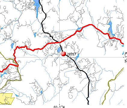 Cashiers, NC (28717) map