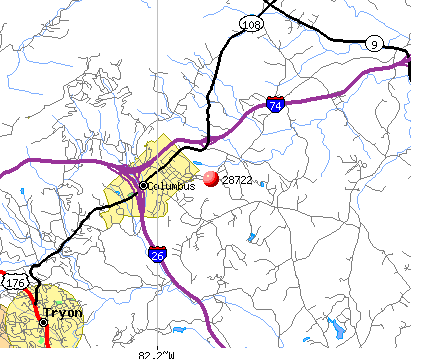 Columbus, NC (28722) map