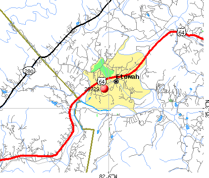 Etowah, NC (28729) map
