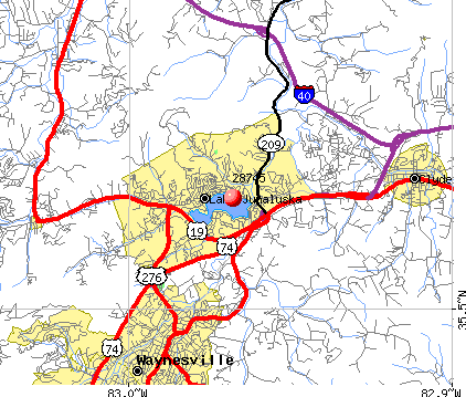 Lake Junaluska, NC (28745) map