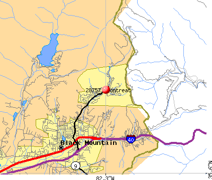 Montreat, NC (28757) map