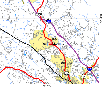 Mountain Home, NC (28758) map