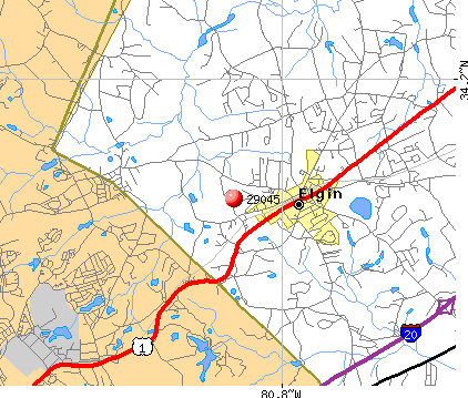 Elgin, SC (29045) map