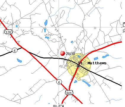 Zip code for st matthews sc