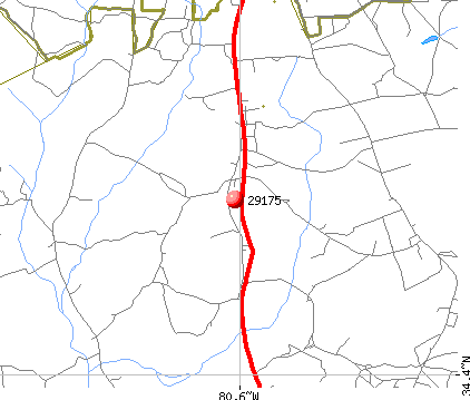 Westville, SC (29175) map