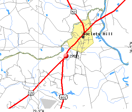Society Hill, SC (29593) map