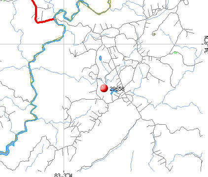 Long Creek, SC (29658) map