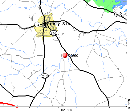 Ninety Six, SC (29666) map
