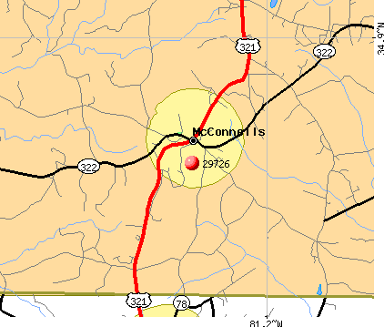 McConnells, SC (29726) map