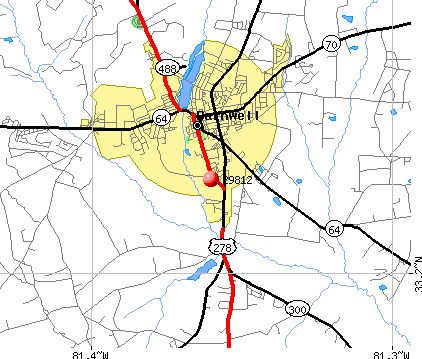 Barnwell, SC (29812) map