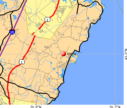 Rye, NH (03870) map