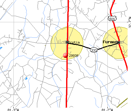 Scotia, SC (29939) map