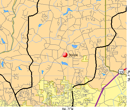 Alpharetta Zip Code Map