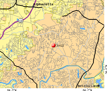 Alpharetta Zip Code Map