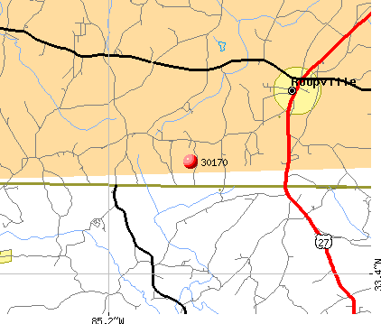Ephesus, GA (30170) map