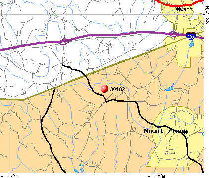 Waco, GA (30182) map