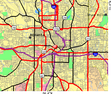 Atlanta Postal Zip Codes