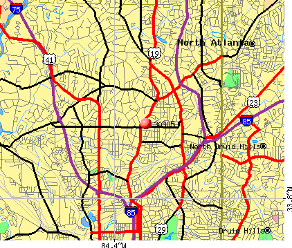 Zip Code Map Of Greater Atlanta Ga