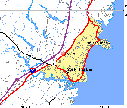 York, ME (03909) map