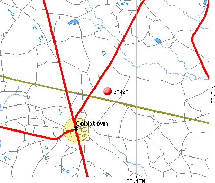 Cobbtown, GA (30420) map