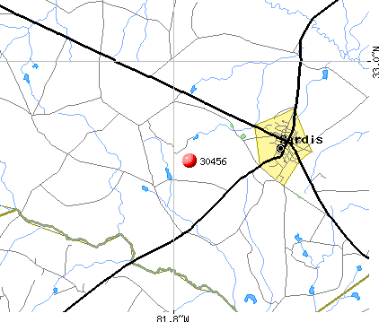 Sardis, GA (30456) map