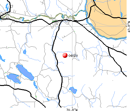 Cornish, ME (04020) map