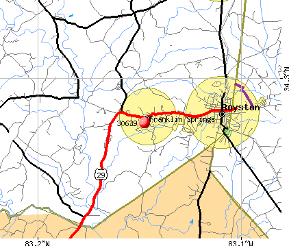 Franklin Springs, GA (30639) map