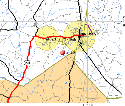 Royston, GA (30662) map