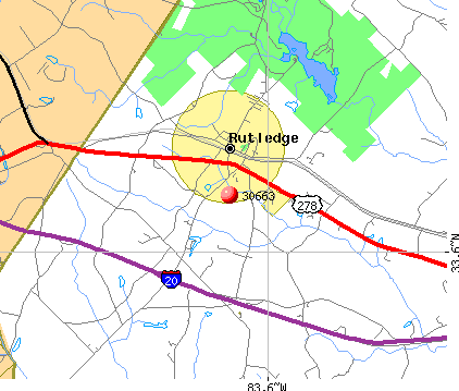 Rutledge, GA (30663) map