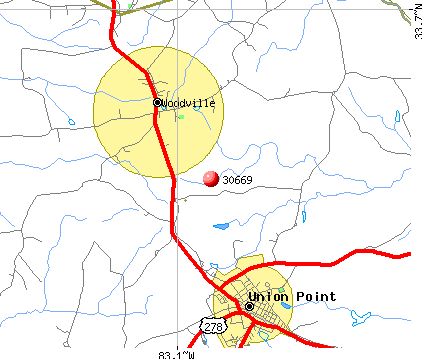 Union Point, GA (30669) map