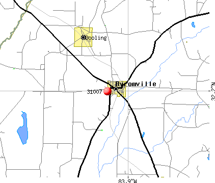 Byromville, GA (31007) map