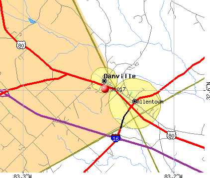 Danville, GA (31017) map