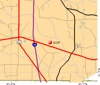 Elko, GA (31025) map