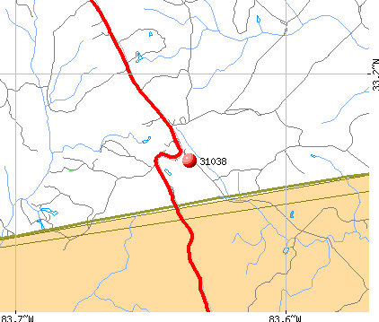 Hillsboro, GA (31038) map