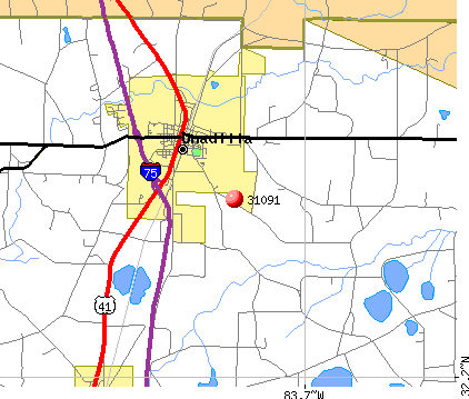 Unadilla, GA (31091) map