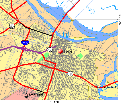 Savannah Zip Code Map Zip Code Map