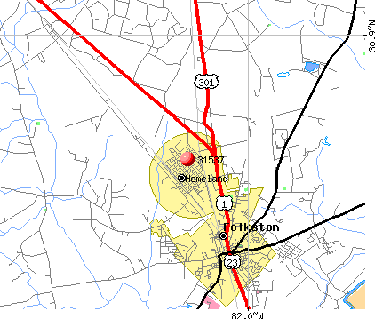 Folkston, GA (31537) map
