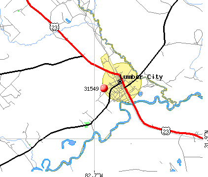 Lumber City, GA (31549) map