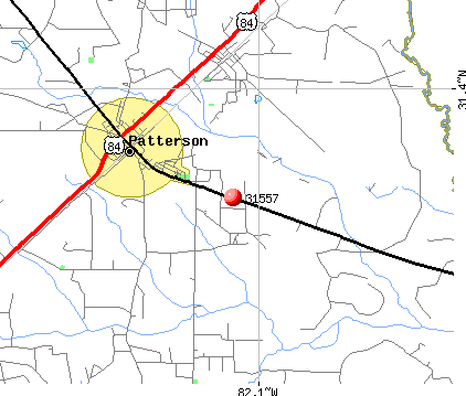 Patterson, GA (31557) map