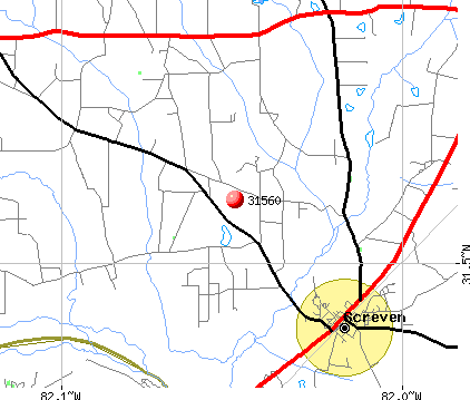 Screven, GA (31560) map
