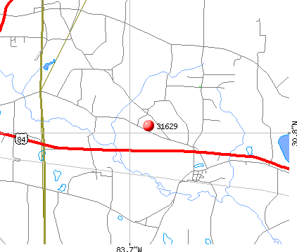 Dixie, GA (31629) map