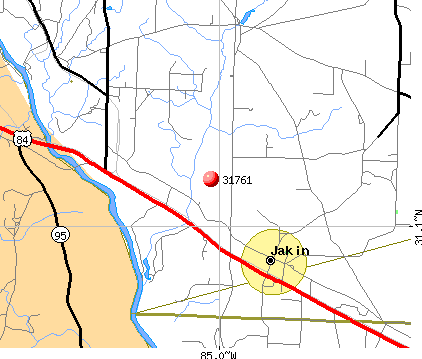 Jakin, GA (31761) map